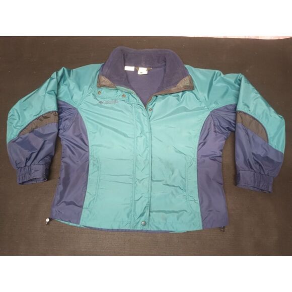 VTG 90s Y2K Columbia Bugaboo Jacket Snow Ski 3-in-1 Teal Purple Womens Large USA - Picture 1 of 15